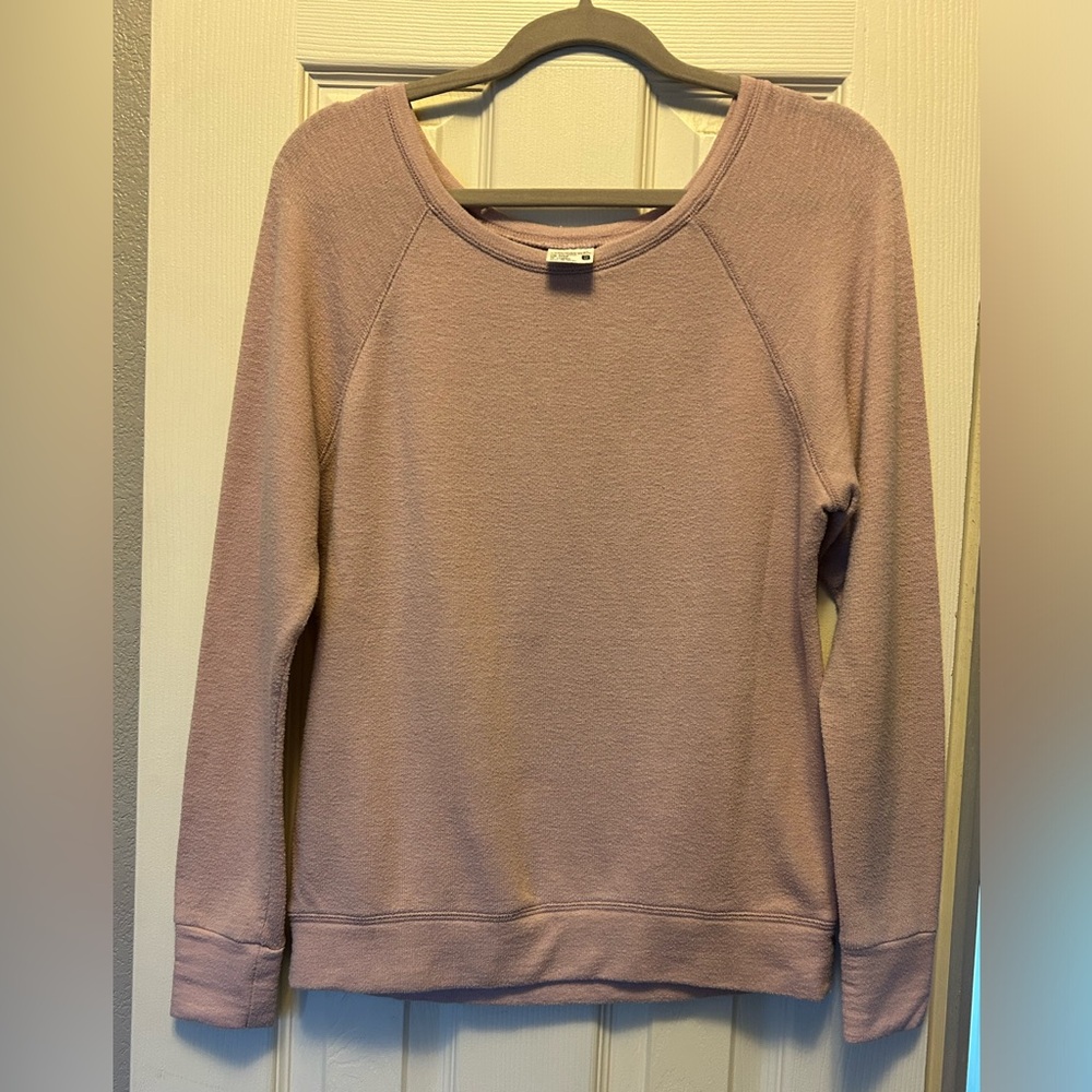 Full Tilt Dusty Pink Comfy Loungewear Lightweight Sweatshirt Sz S